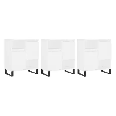 (high gloss white, pcs) vidaXL Sideboard Storage Cupboard Side Cabinets pcs White Engineered Woo