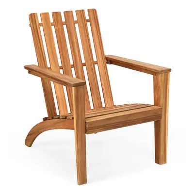 Wood Adirondack Chair Patio Chair with Solid Acacia Wood