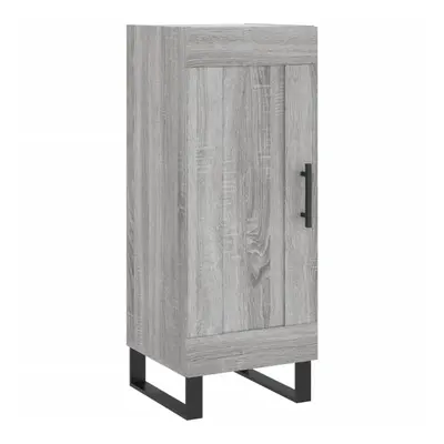 (grey sonoma) vidaXL Sideboard Storage Cabinet Cupboard Side Cabinet Black Engineered Wood