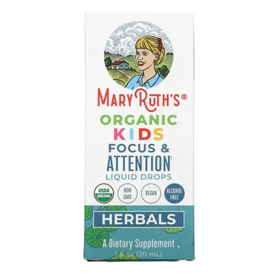 MaryRuth Organics, Herbals, Organic Kids Focus & Attention Liquid Drops, fl oz (30 ml)