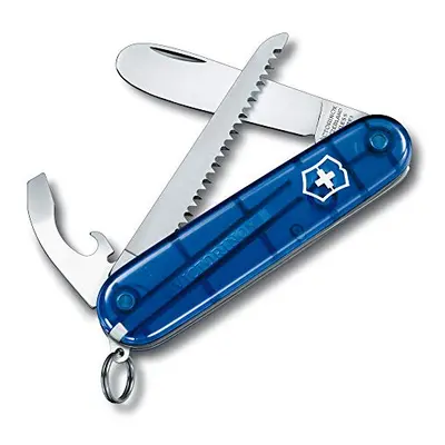 My First Victorinox Kids Swiss Army Knife, Small, Multi Tool, Functions, Blue Transparent