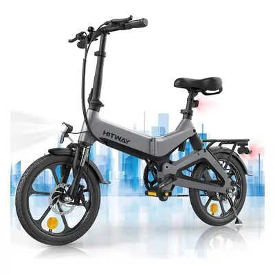 (HITWAY Electric Bike 250W 16" E bike, up 70KM Foldable Bike with 7.8Ah Battery Off-Road MT Bike