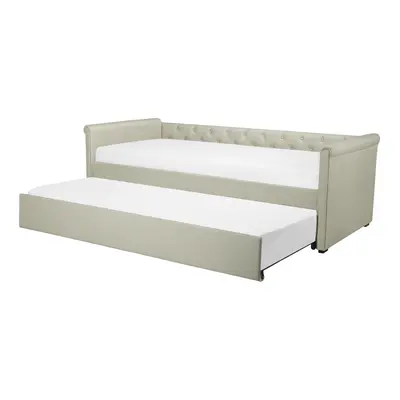 Trundle Bed LIBOURNE x cm (EU Single) Fabric Beige