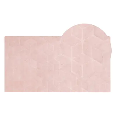 Faux Rabbit Fur Rug x cm Pink THATTA