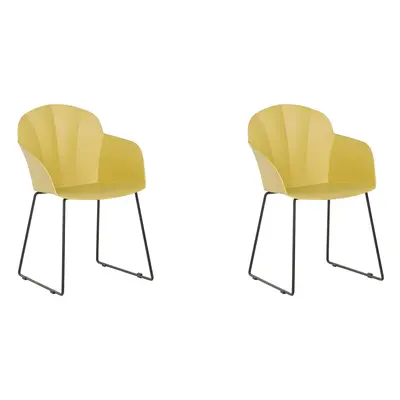 Set of Dining Chairs SYLVA Yellow