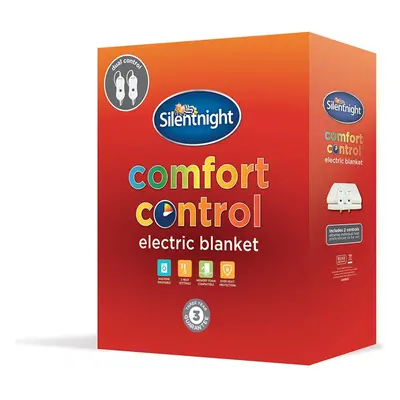 Silentnight Dual Control Electric Blanket, Polyester, White, King