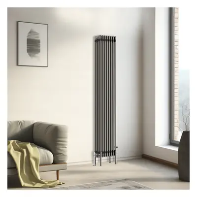 (1800x380mm - Column) Traditional Cast Iron Style Radiator Raw Metal Central Heating Column