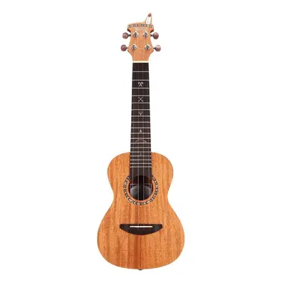 23 Inch Mahogany Plywood Molecular Carbon String Log Color Ukulele for Guitar Player