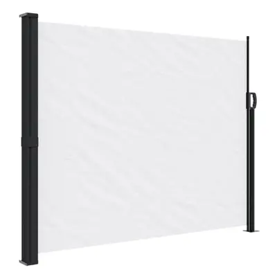 (white, x cm) vidaXL Retractable Side Awning Outdoor Privacy Screen Balcony Sunshade Shelter