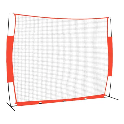 vidaXL Portable Baseball Net Practice Net Red and Black Steel and Polyester