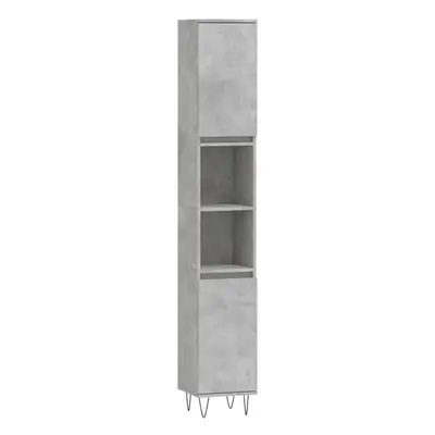 (concrete grey) vidaXL Bathroom Cabinet Vanity Unit Storage Cabinet Cupboard Engineered Wood