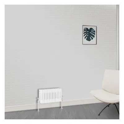 (300 x 605mm-3 Column) NRG Traditional White Bathroom Cast Iron Radiator