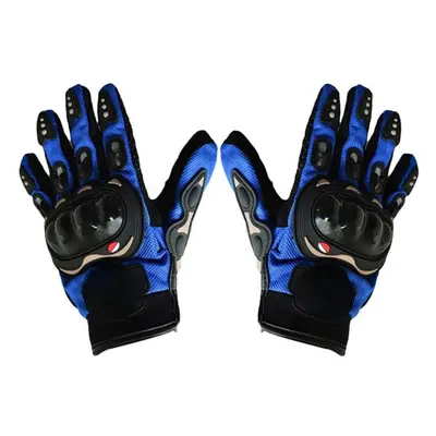 (Blue, M) Motorcycle Riding Gloves