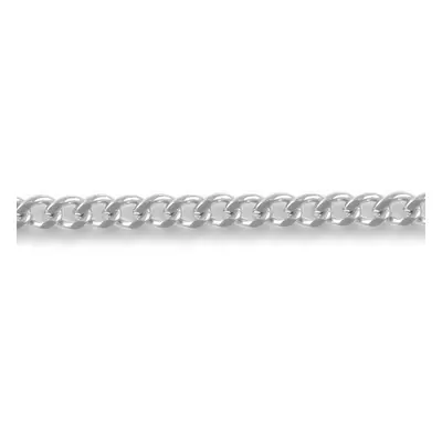 (22) Jewelco London Unisex Solid 18ct White Gold Curb 1.8mm Gauge Pendant Chain Necklace