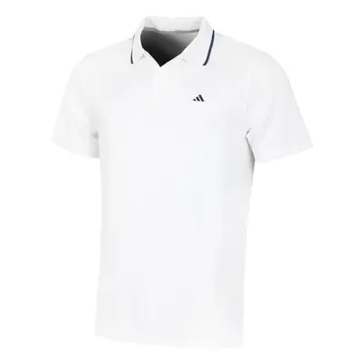 (M, White) adidas Golf GO-TO Pique Button Chill Effect Cotton Polo Shirt