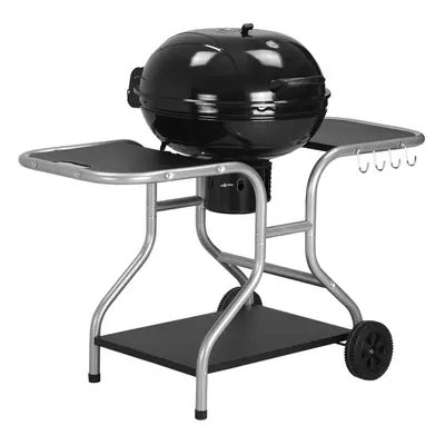 Outsunny Garden Charcoal Barbecue Grill Trolley BBQ Patio Heating w/ Wheels