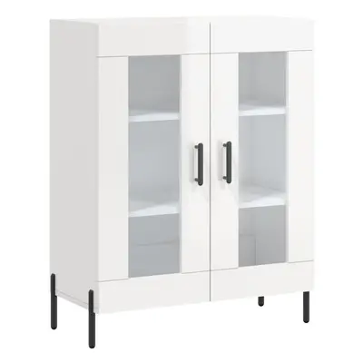 (high gloss white) vidaXL Sideboard Storage Side Cabinet Cupboard Grey Sonoma Engineered Wood