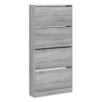 (grey sonoma, x x 163.5 cm) vidaXL Shoe Cabinet with Flip-Drawers Shoe Storage Shelf Shoe Rack C