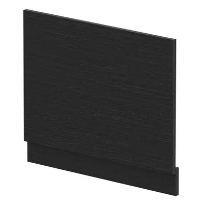 700mm Bath MFC End Panel & Plinth - Woodgrain Charcoal Black