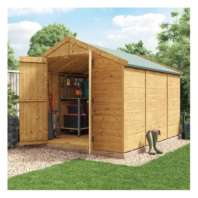 (Pressure Treated - 10x8, Windowless) BillyOh Keeper Overlap Apex Shed