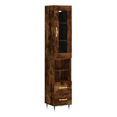 (smoked oak, drawers shelves) vidaXL Highboard Sideboard Tall Storage Cabinet Side Cabinet Engin