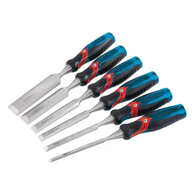 Draper Expert Soft Grip 'Pound Thru' Bevel Edge Wood Chisel Set, 140mm (6 Piece)