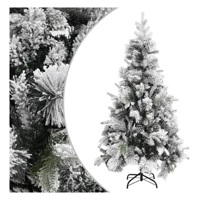 vidaXL Christmas Tree with Flocked Snow&Cones cm PVC&PE Holiday Decoration