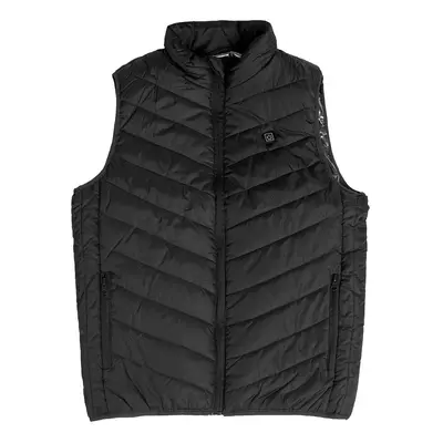 (Black, 2XL) Three Gear Temperature Control Smart Electric Heated Vest For Men And Women USB Two