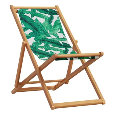 (leaf pattern, without armrest/ pcs) vidaXL Folding Beach Chair Outdoor Chair Garden Beach Fabri