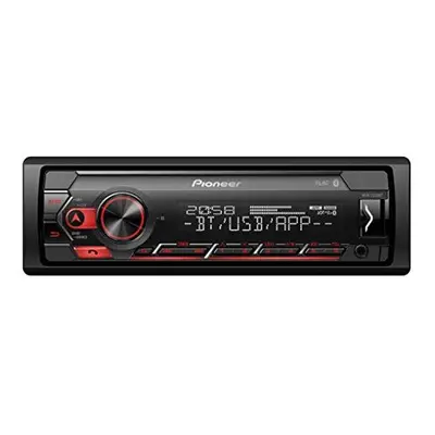 MVHS320BT 1DIN receiver with Bluetooth Red illumination USB Spotify Pioneer Smart Sync App and c