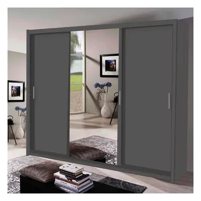 (Grey) MN FURNITURE Miami Sliding Door wardrobe - 250cm