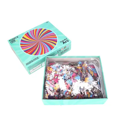 (Colorful Arc) 1000Pcs DIY Colorful Arc National Flag Delicious Doughnuts Jigsaw Puzzle Suitable