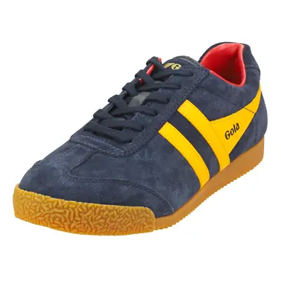 (8) Gola Harrier Womens Classic Trainers in Navy Sun Red