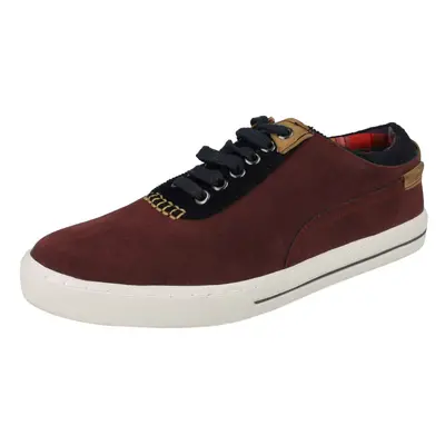 (UK 8, Burgundy/Navy (Red)) Mens Lambretta Casual Shoes Arabour AIF019