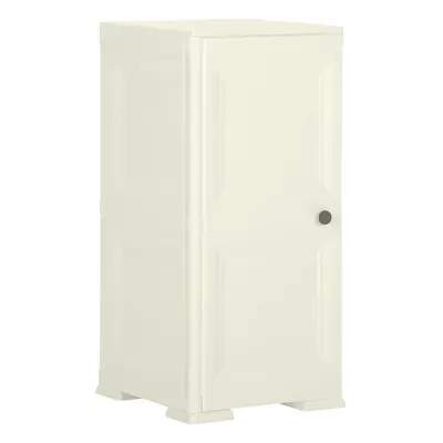 (cream, x x 85.5 cm) vidaXL Plastic Cabinet Storage Cupboard Utility Storage Cabinet Wood Design