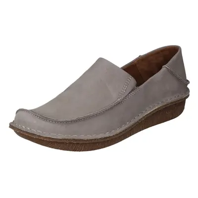 (Grey, UK 3) Ladies Unstructured by Clarks Comfortable Slip On Shoes Funny Go - D Fit