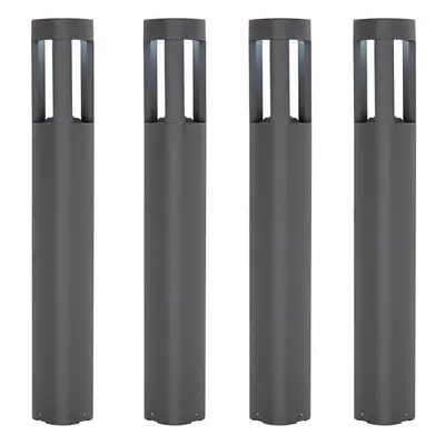 4 PACK Outdoor Post Bollard Light Grey Triangle IP54 Modern Driveway Lamp LED