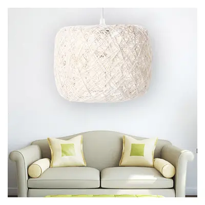 (White) Modern Pendant Light Rope Ceiling Lamp Chandelier Home Fixture Decoration Lamp Cover