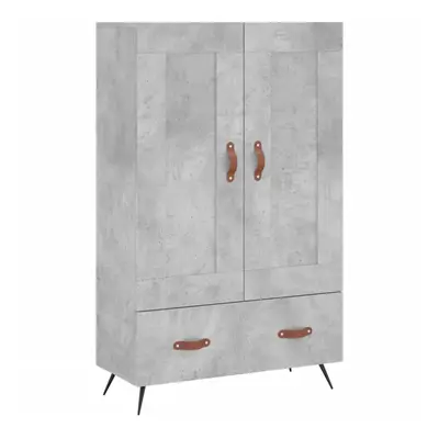 (concrete grey) vidaXL Highboard Sideboard Storage Cabinet High Gloss White Engineered Wood