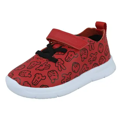 (Red, UK 4.5 Infant) Boys Clarks Disney Casual Shoes ATH Comic - G Fit