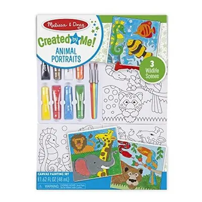 Melissa & Doug 000772094481 Canvas Painting Set-Animals, Multicolor, Ea