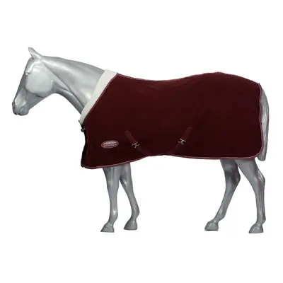 (6' 0", Maroon/White) Weatherbeeta Standard-Neck Sherpa Fleece Horse Cooler Rug