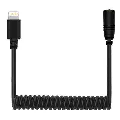 RRS Female to Pin Live Microphone Audio Adapter Spring Coiled Cable for 3.5mm DJI OSMO Pocket Sm