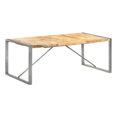 vidaXL Solid Rough Mango Wood Dining Table Dinner Table Kitchen Furniture