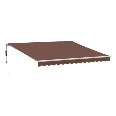 vidaXL Automatic Retractable Awning Outdoor Privacy Screen Brown 400x300 cm