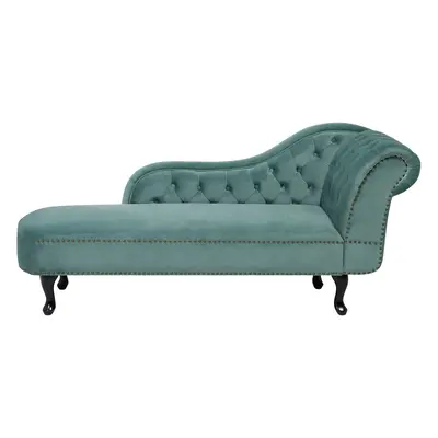 Right Hand Chaise Lounge Velvet Mint Green NIMES