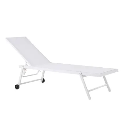 Sun Lounger Metal White PORTOFINO