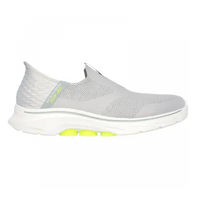 (11 (Adults')) Skechers Slip-ins: GO WALK - Easy On | Grey/Yellow | Mens Slip Ins Trainers