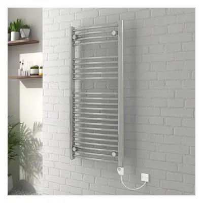 Vienna x 500mm Curved Chrome Electric Heated Thermostatic Towel Rail