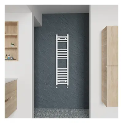 (Curved, 1200x300mm) Warmehaus Heated Towel Rail White Bathroom Ladder Style Radiator Central He